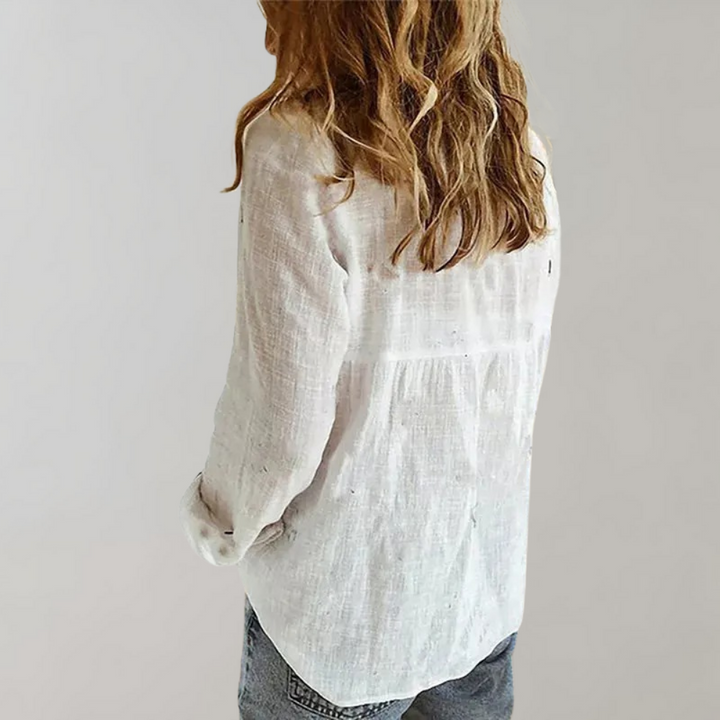Womens Cotton Blouse Relaxed Fit