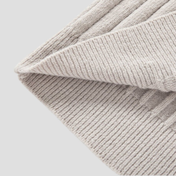 Mens Quarter-Zip Knit Sweater Vertical Rib Fit