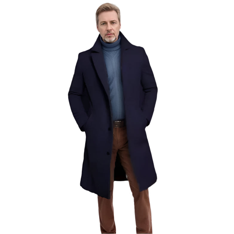 Mens Trench Coat Classic Fit Elegant Design