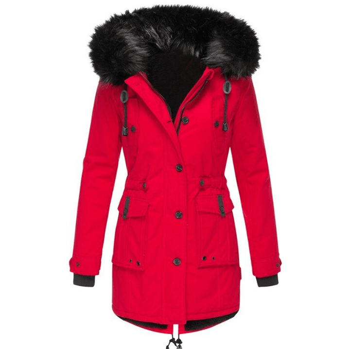 Womens Winter Parka Coat Faux Fur Lined Warm