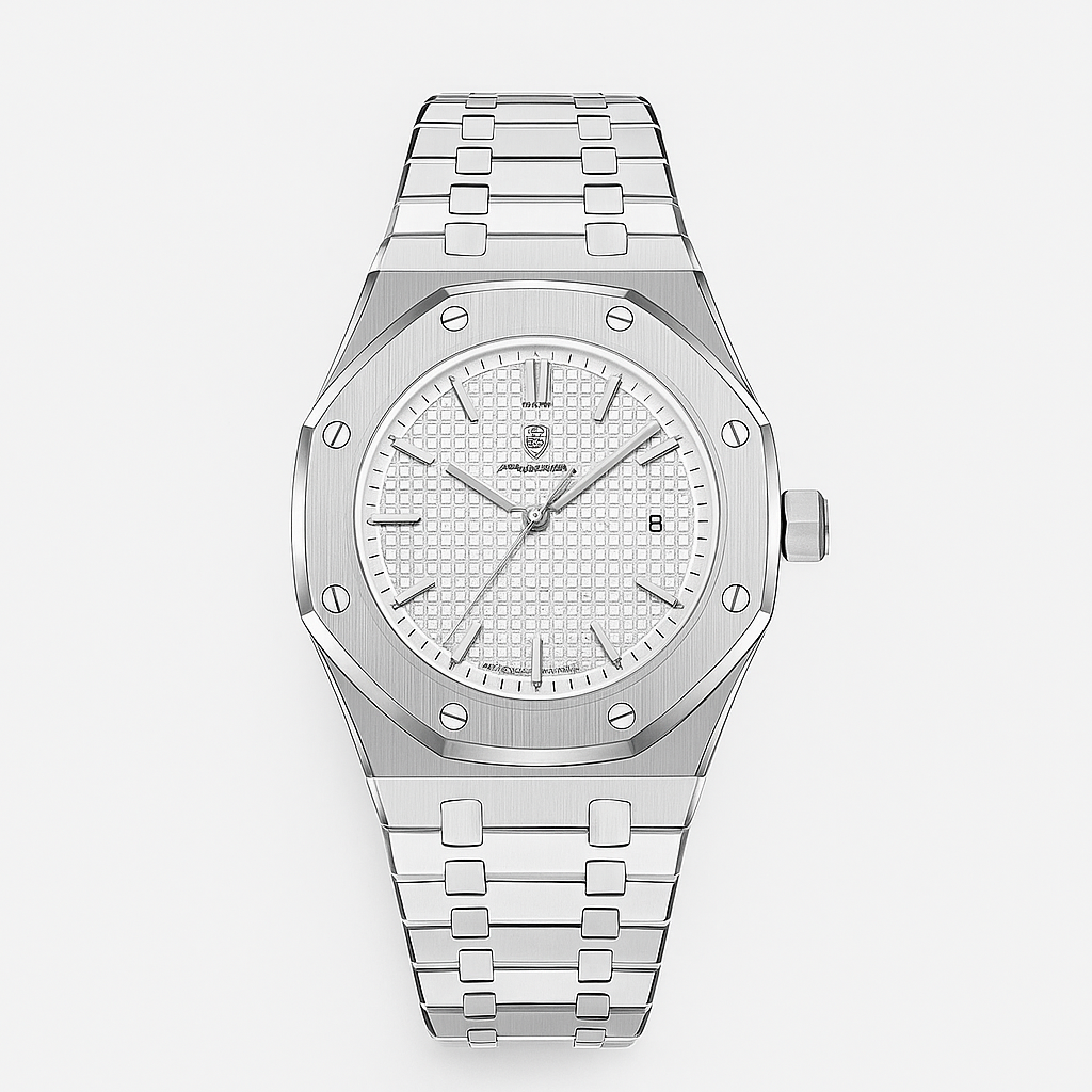Mens Wristwatch Stainless Steel Case 41mm Elegant Design
