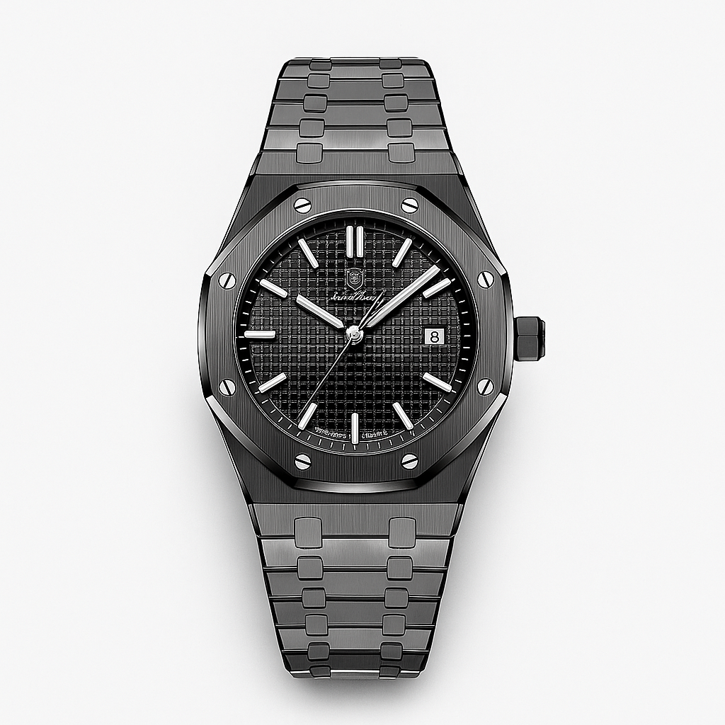 Mens Wristwatch Stainless Steel Case 41mm Elegant Design