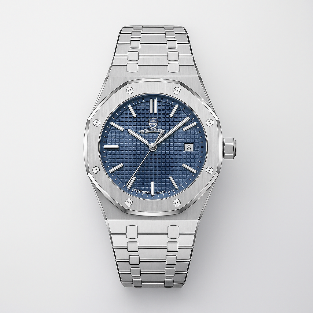 Mens Wristwatch Stainless Steel Case 41mm Elegant Design - BritishMode