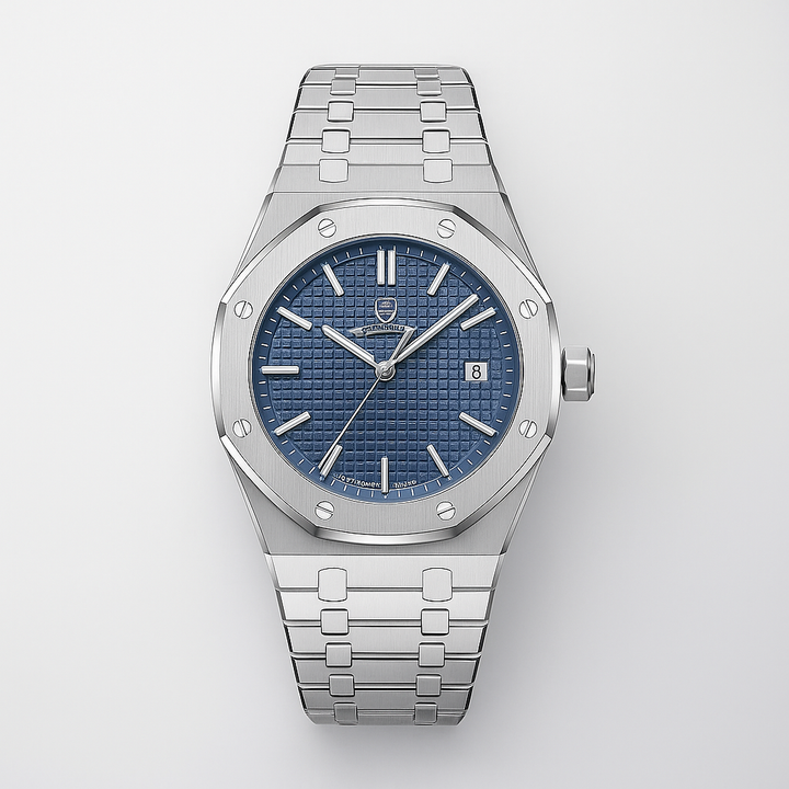 Mens Wristwatch Stainless Steel Case 41mm Elegant Design - BritishMode