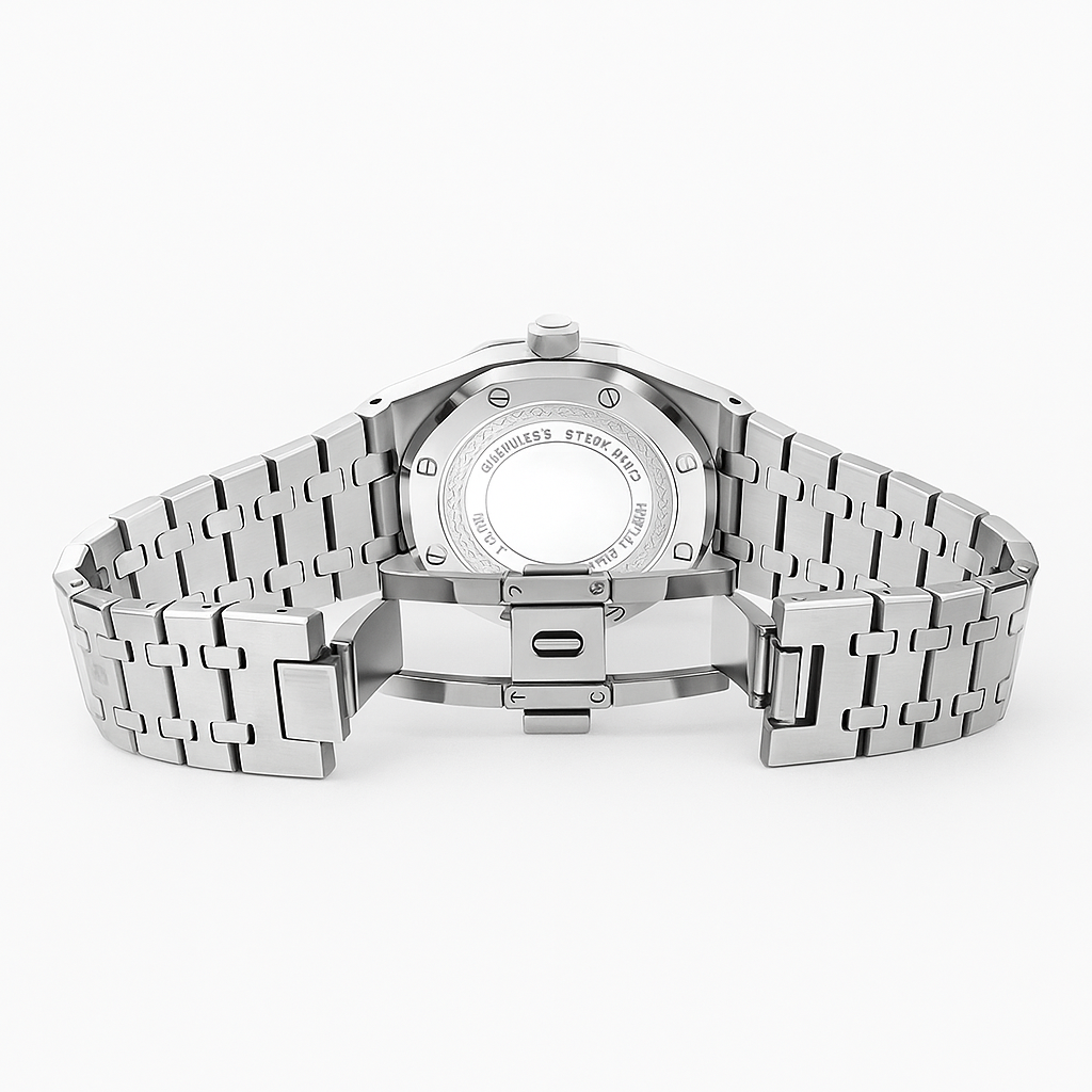 Mens Wristwatch Stainless Steel Case 41mm Elegant Design