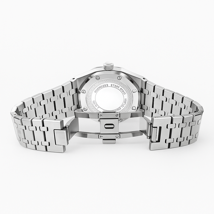 Mens Wristwatch Stainless Steel Case 41mm Elegant Design