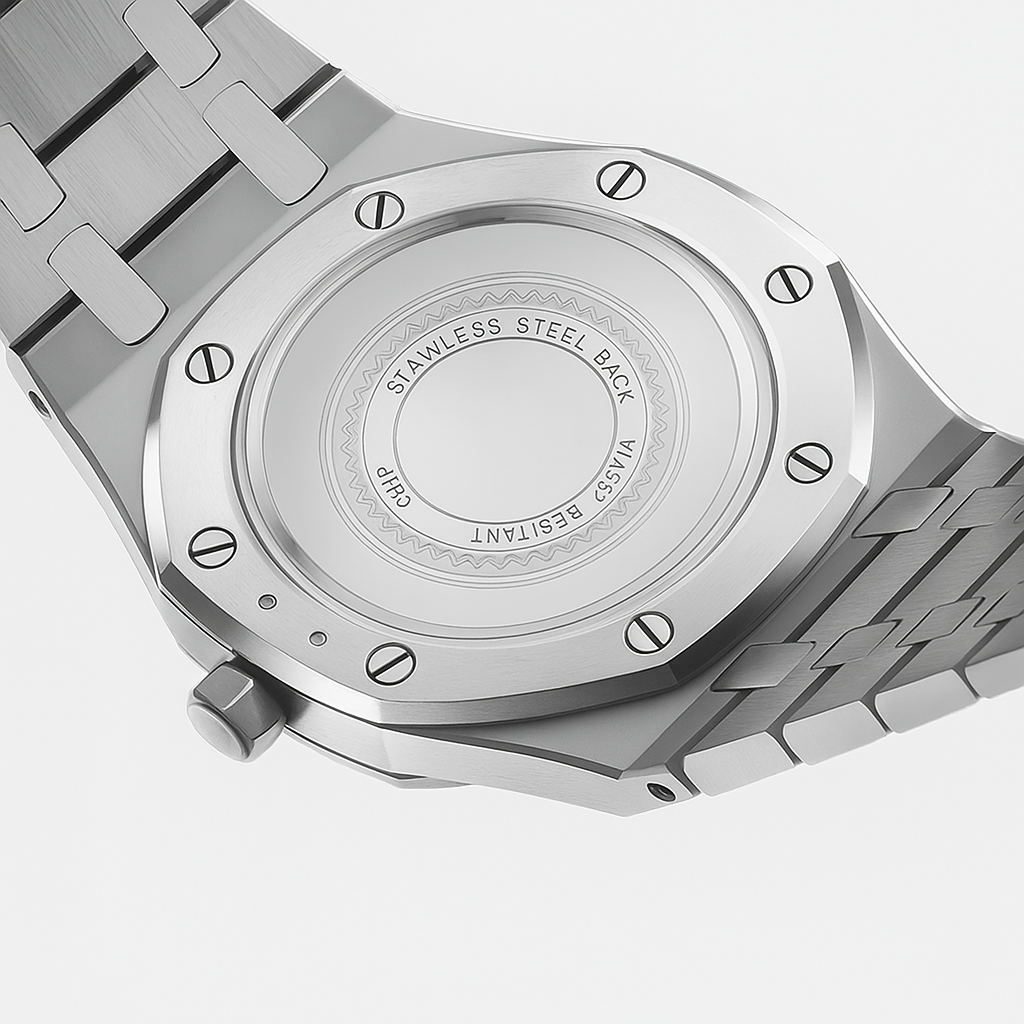 Mens Wristwatch Stainless Steel Case 41mm Elegant Design