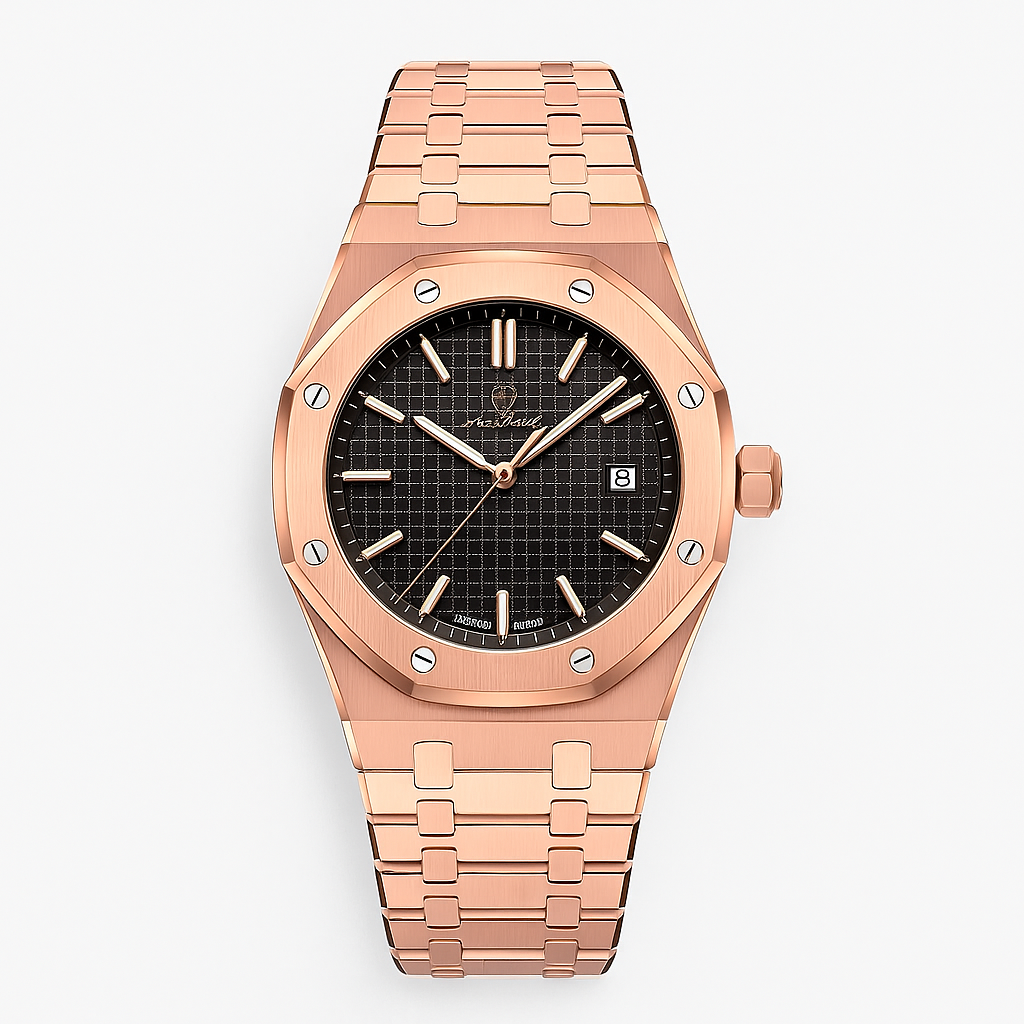 Mens Wristwatch Stainless Steel Case 41mm Elegant Design