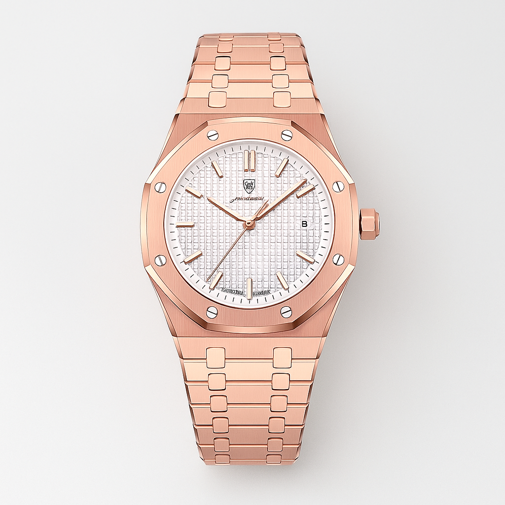 Mens Wristwatch Stainless Steel Case 41mm Elegant Design