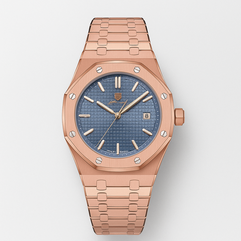 Mens Wristwatch Stainless Steel Case 41mm Elegant Design