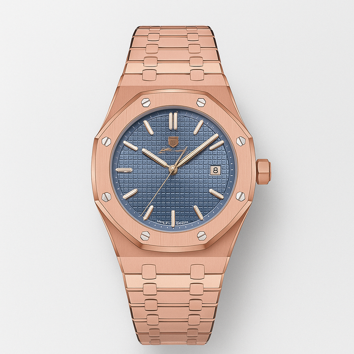 Mens Wristwatch Stainless Steel Case 41mm Elegant Design
