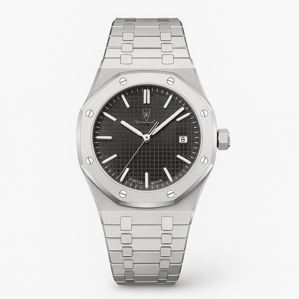 Mens Wristwatch Stainless Steel Case 41mm Elegant Design