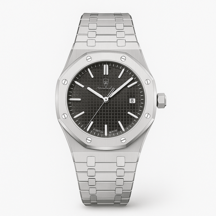 Mens Wristwatch Stainless Steel Case 41mm Elegant Design