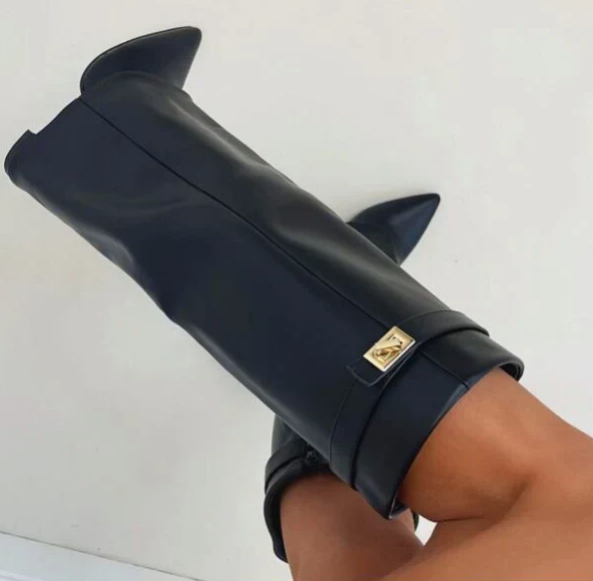 Womens Knee High Boots Suede Material Classic Fit