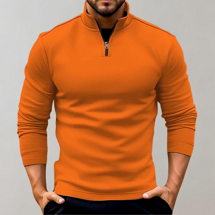 Mens Quarter-Zip Jumper Knit Pullover - BritishMode