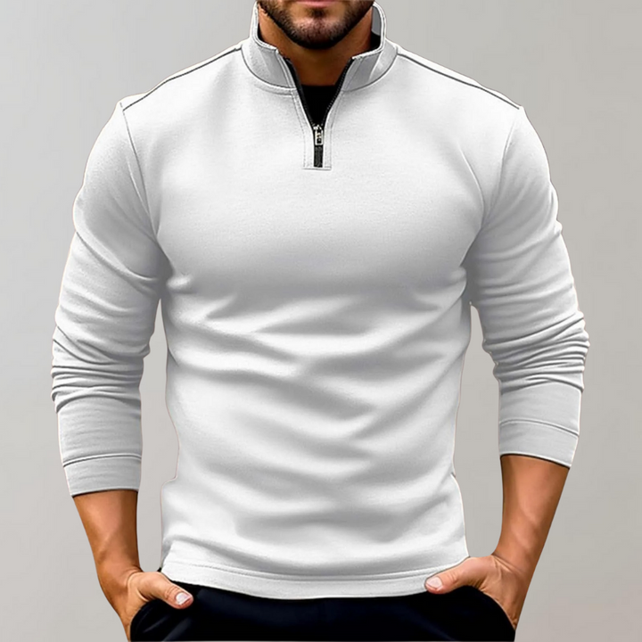 Mens Quarter-Zip Jumper Knit Pullover