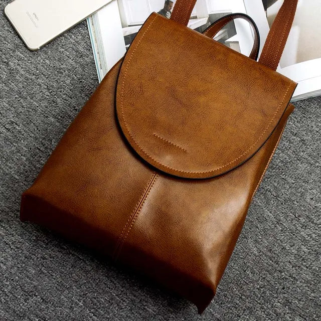 Womens Leather Backpack Classic Design