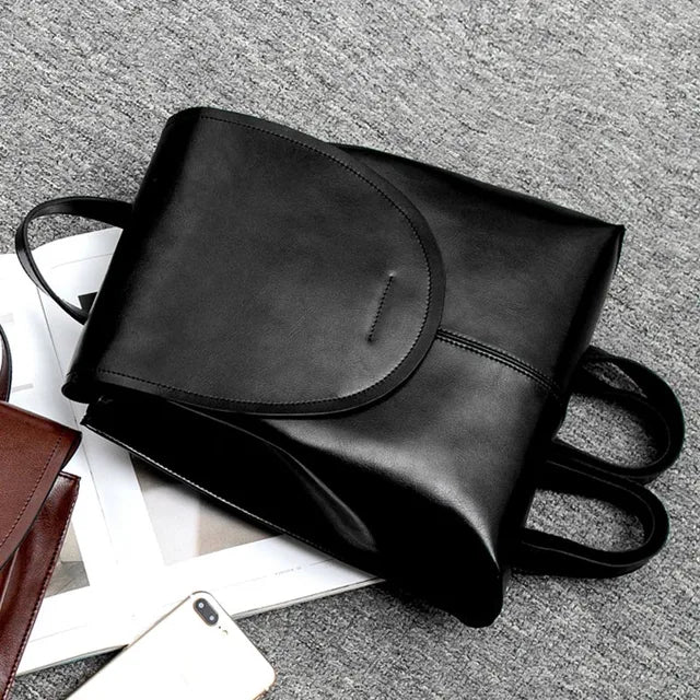 Womens Leather Backpack Classic Design