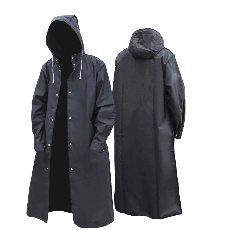 Mens Rain Coat Water-Resistant Hooded