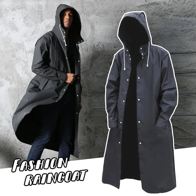 Mens Rain Coat Water-Resistant Hooded