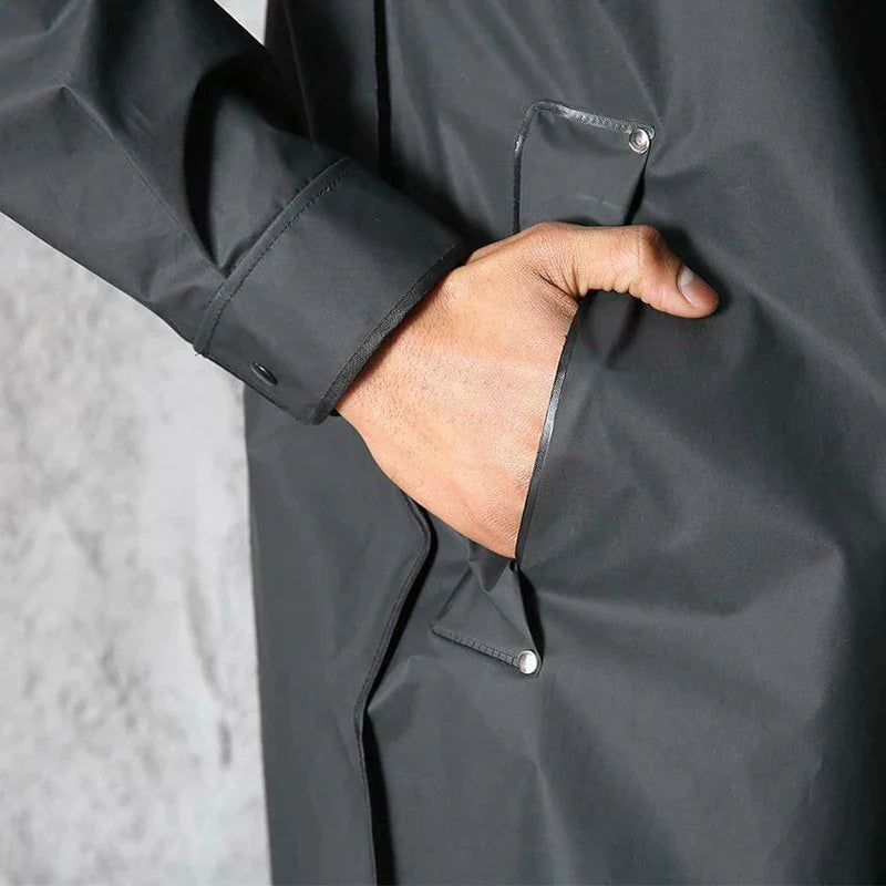 Mens Rain Coat Water-Resistant Hooded
