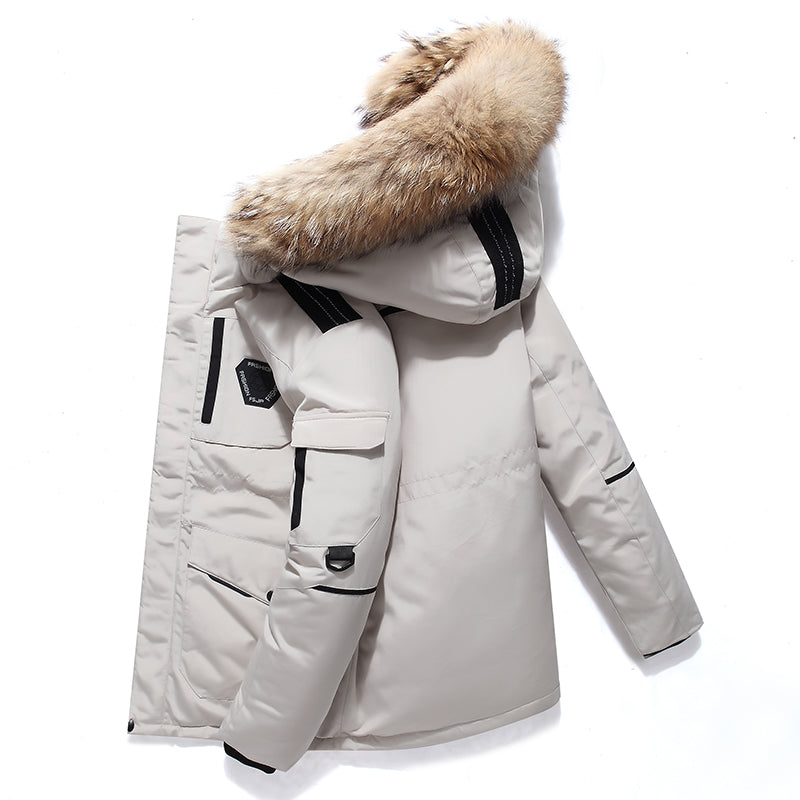 Mens Hooded Winter Parka Jacket Insulated Warm - BritishMode