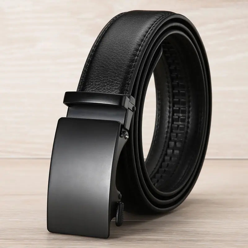 Mens Leather Automatic Buckle Belt