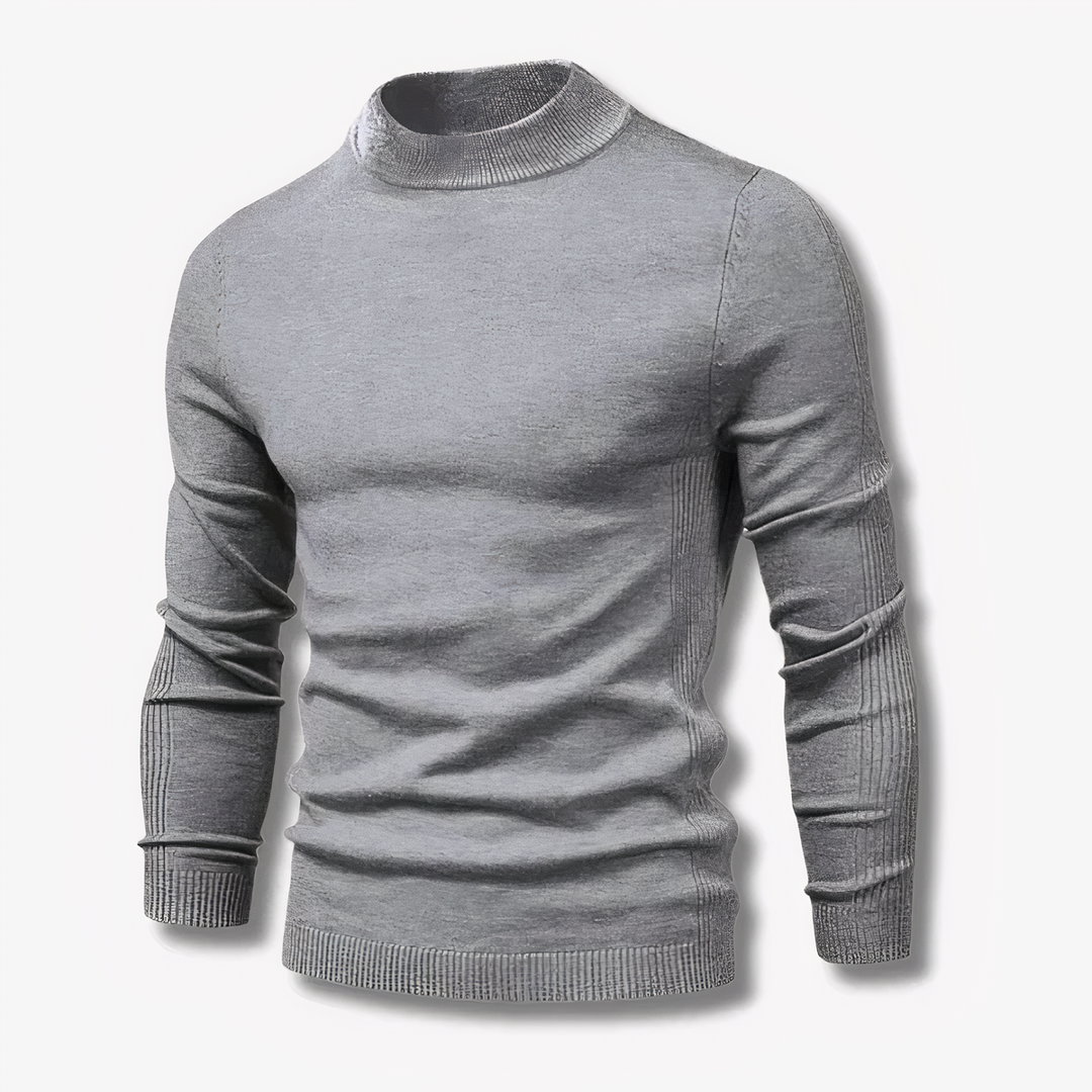 Mens Turtleneck Sweater Slim Fit Knit - BritishMode