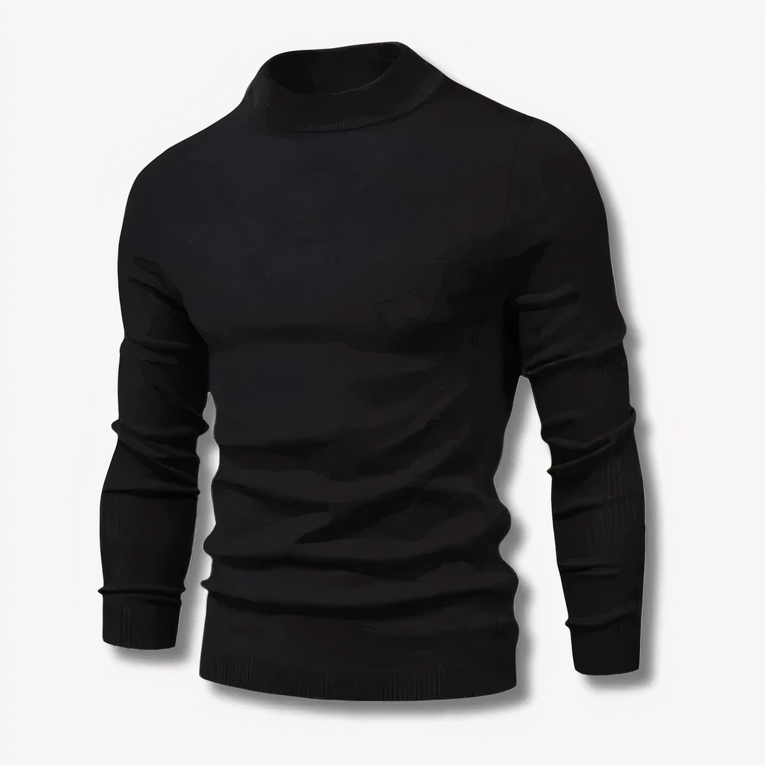 Mens Turtleneck Sweater Slim Fit Knit