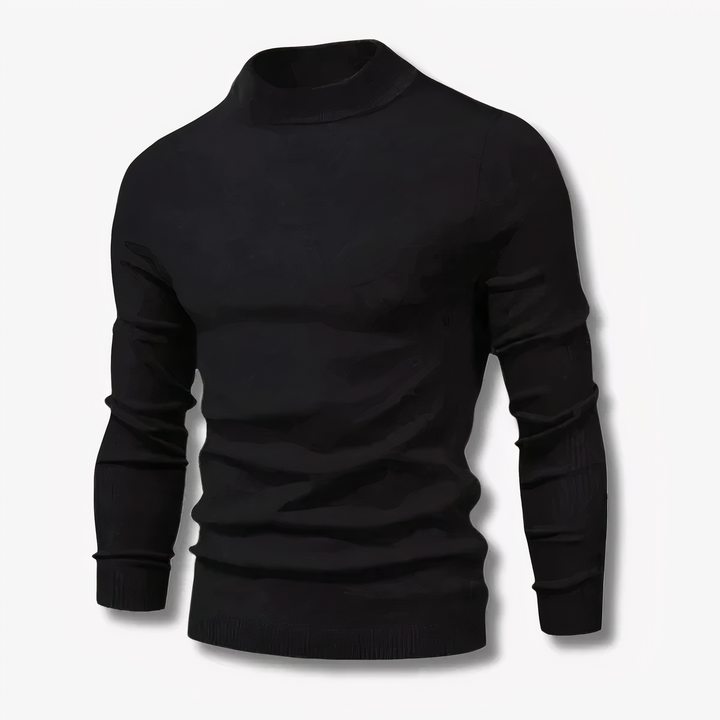 Mens Turtleneck Sweater Slim Fit Knit