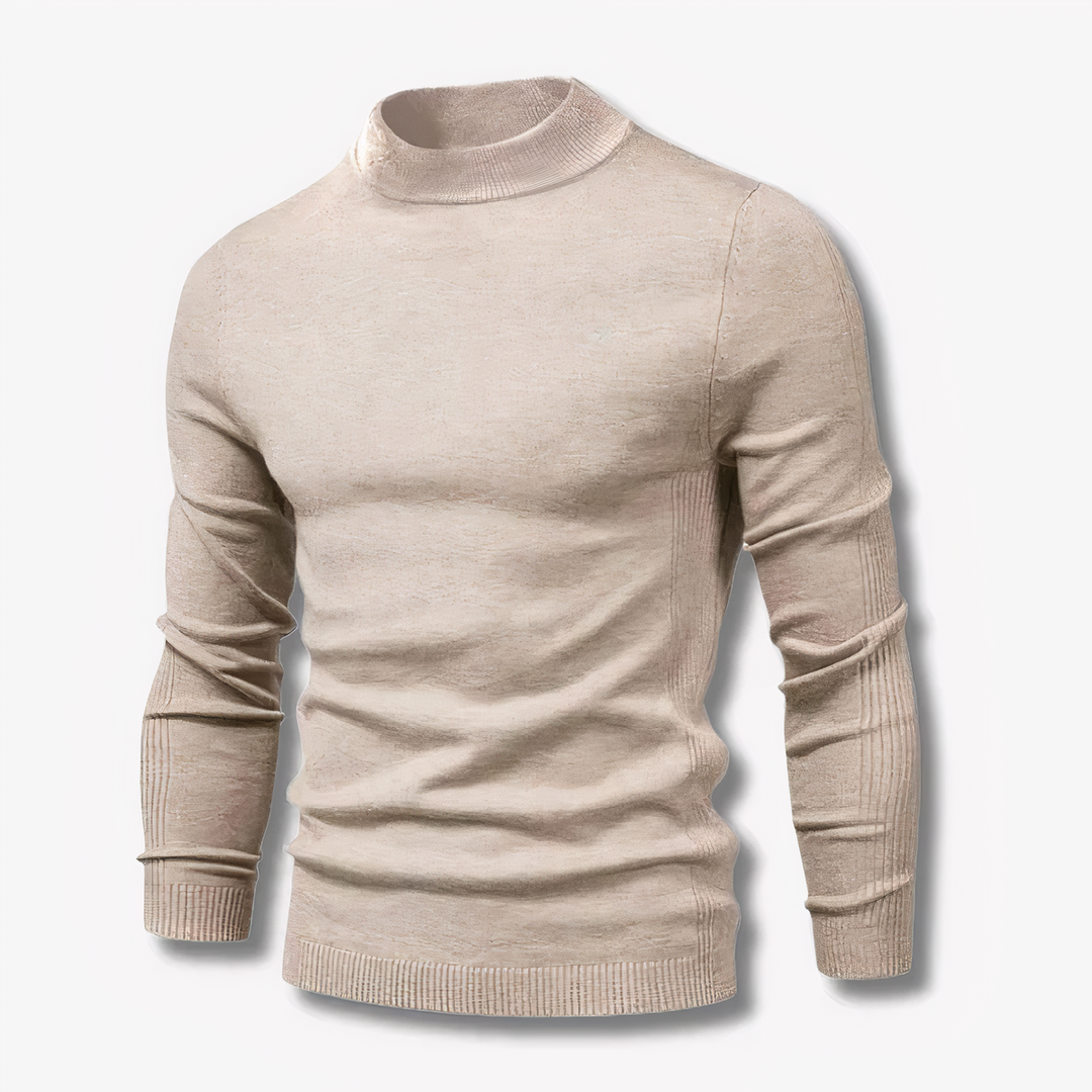 Mens Turtleneck Sweater Slim Fit Knit