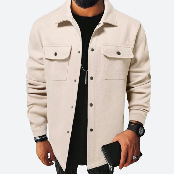Mens Layered Overcoat Elegant Fit - BritishMode