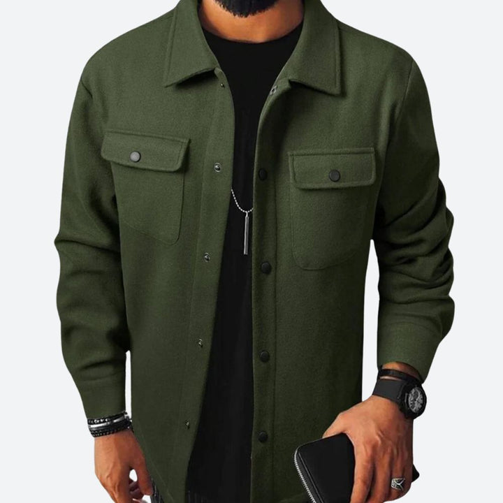 Mens Layered Overcoat Elegant Fit