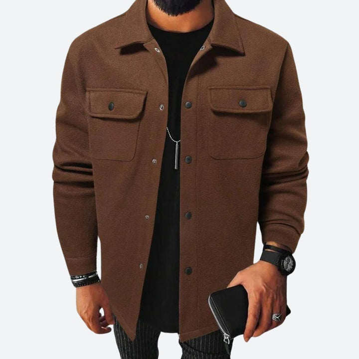 Mens Layered Overcoat Elegant Fit