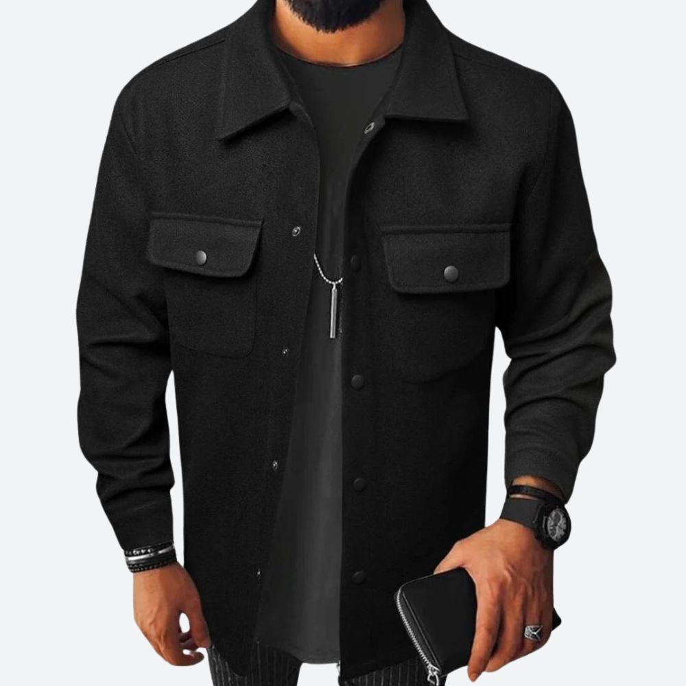 Mens Layered Overcoat Elegant Fit