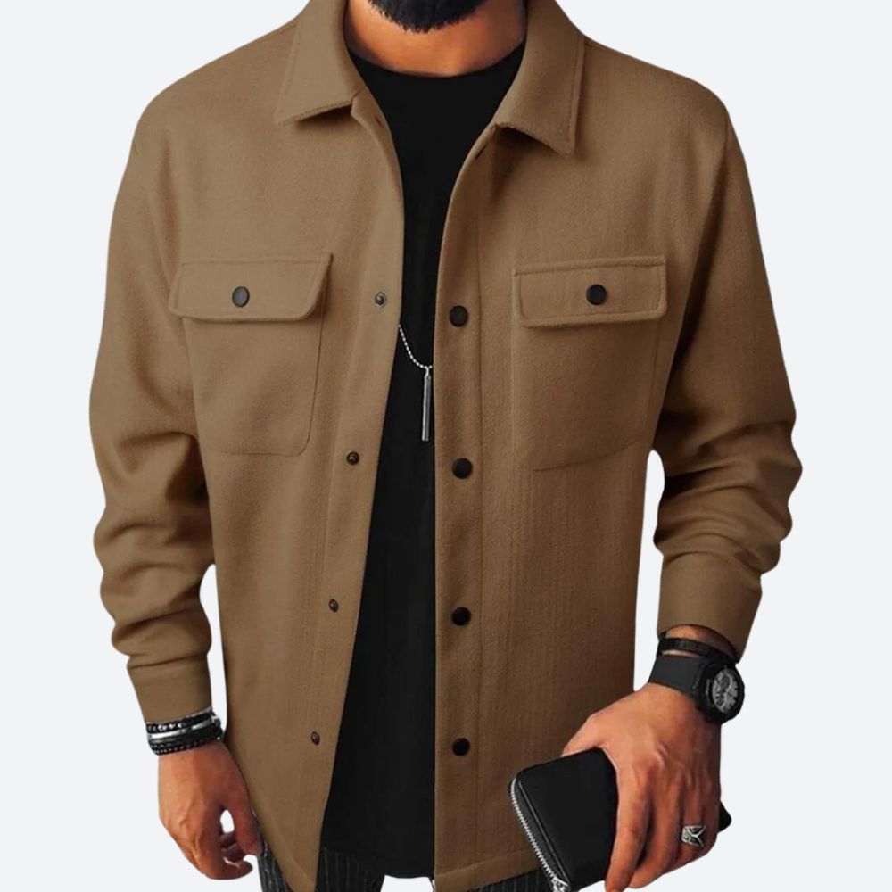 Mens Layered Overcoat Elegant Fit
