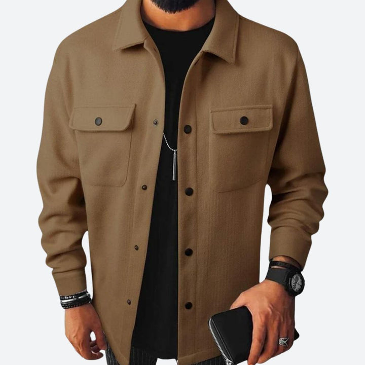 Mens Layered Overcoat Elegant Fit