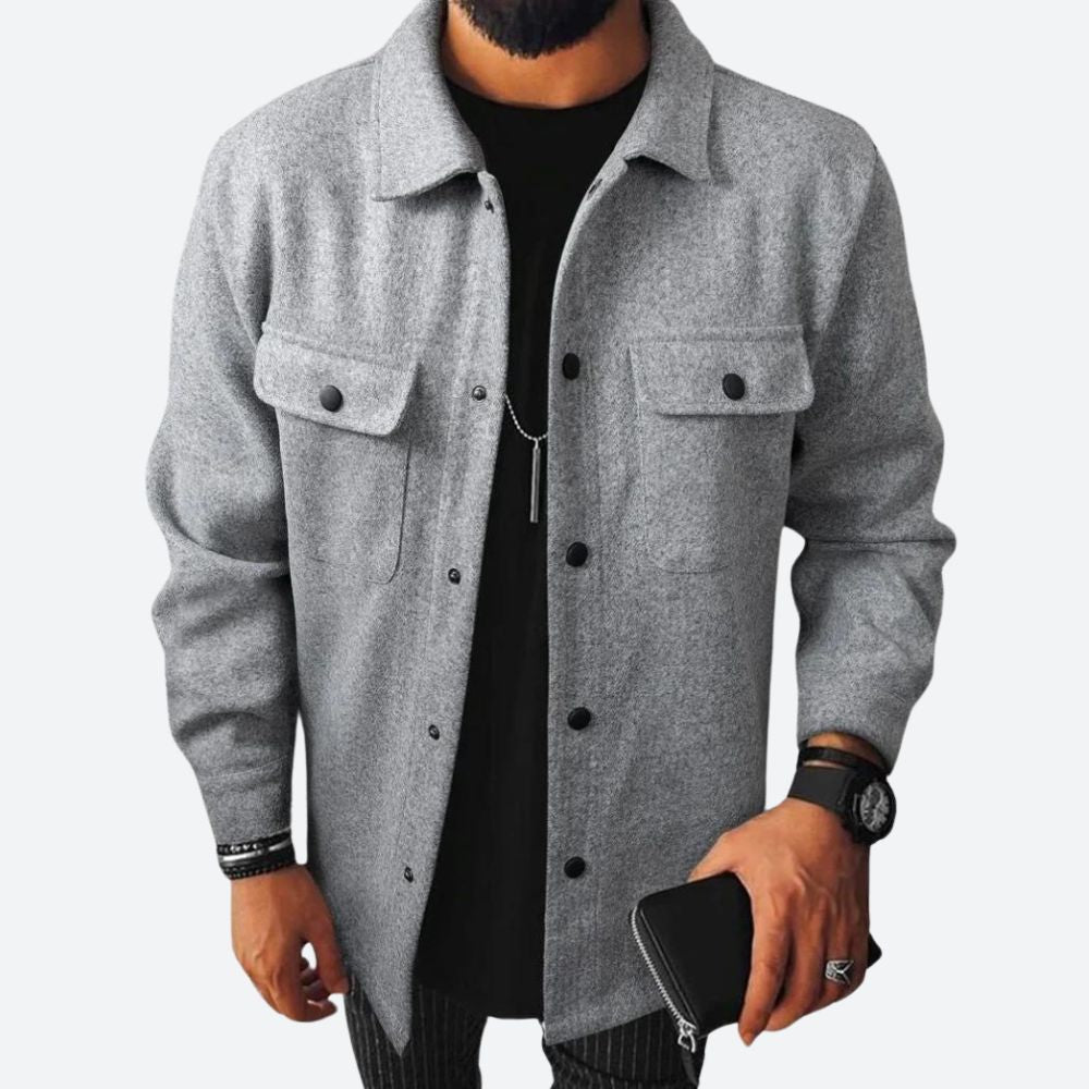 Mens Layered Overcoat Elegant Fit