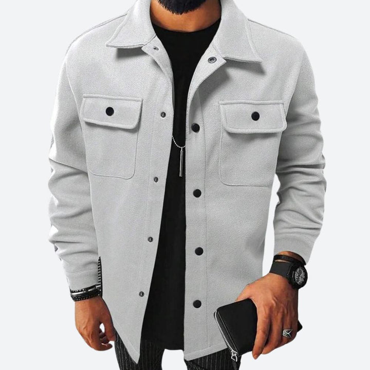 Mens Layered Overcoat Elegant Fit