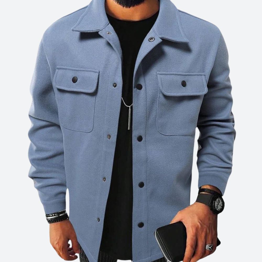 Mens Layered Overcoat Elegant Fit