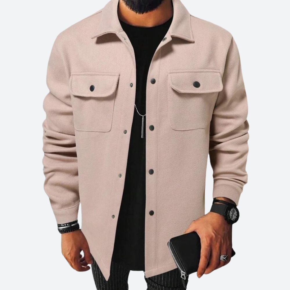 Mens Layered Overcoat Elegant Fit