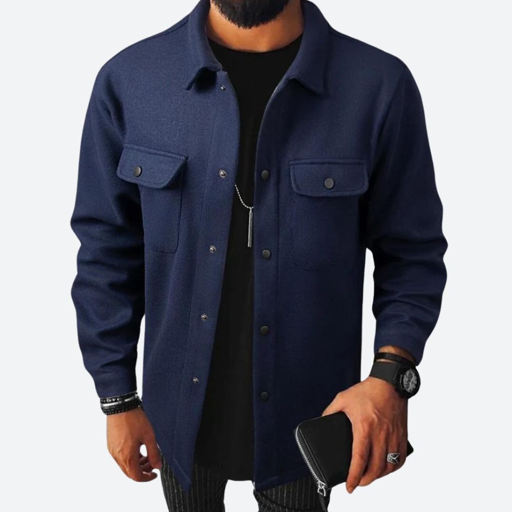 Mens Layered Overcoat Elegant Fit