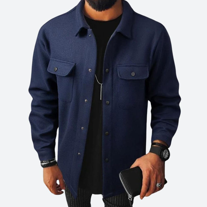 Mens Layered Overcoat Elegant Fit