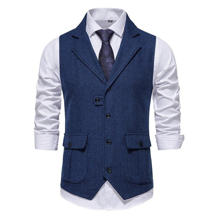 Mens Suit Vest Vintage Style Classic Fit