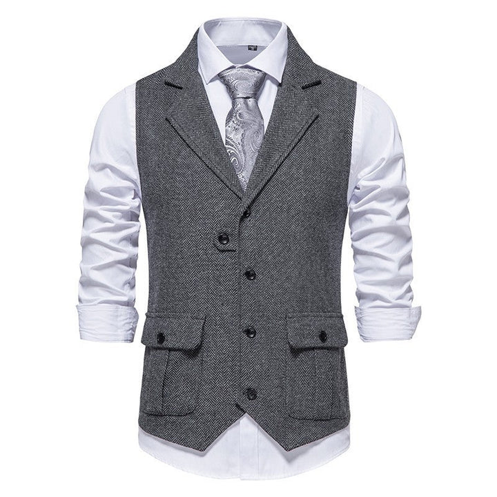 Mens Suit Vest Vintage Style Classic Fit