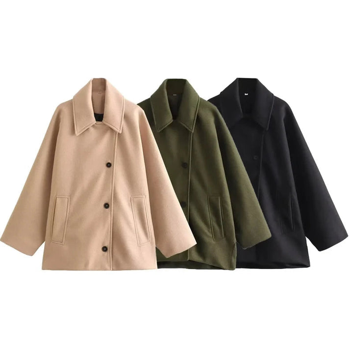 Womens Oversized Winter Coat with Warm Long Sleeves