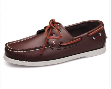 Mens Leather Slip-On Loafers Classic Fit