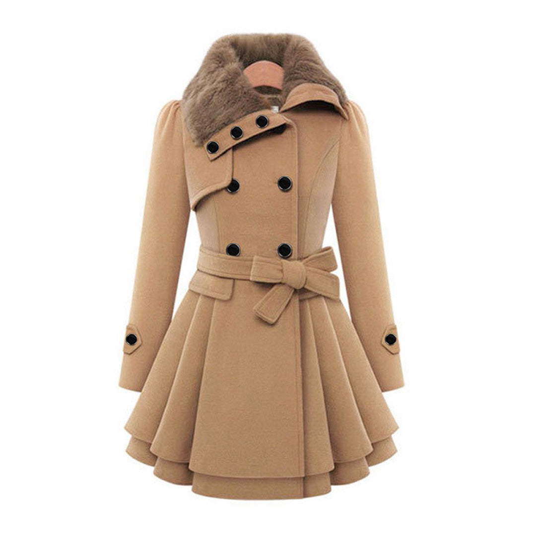 Womens Long Winter Coat with Warm Insulation - BritishMode