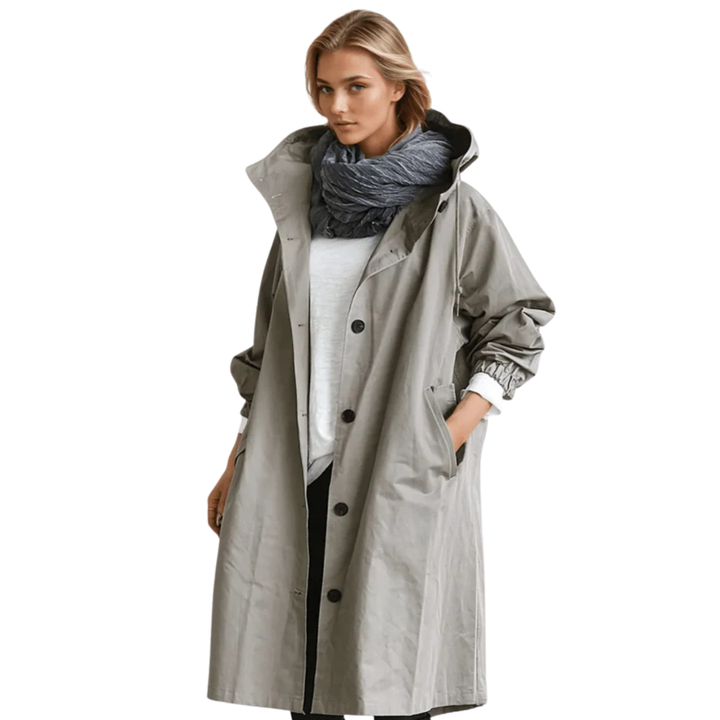Womens Trench Coat Windproof Waterproof Elegant Fit
