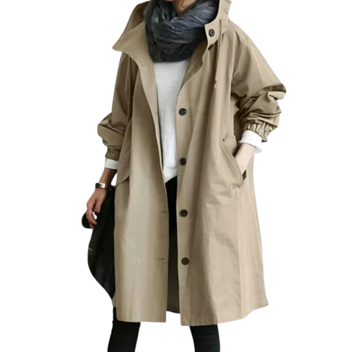Womens Trench Coat Windproof Waterproof Classic Fit